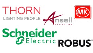 Brands: Thorn, MK, Ansell, Schneider Electric, Robus